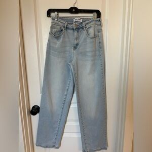 Wax Jean Women's Light Blue Straight Leg Jeans